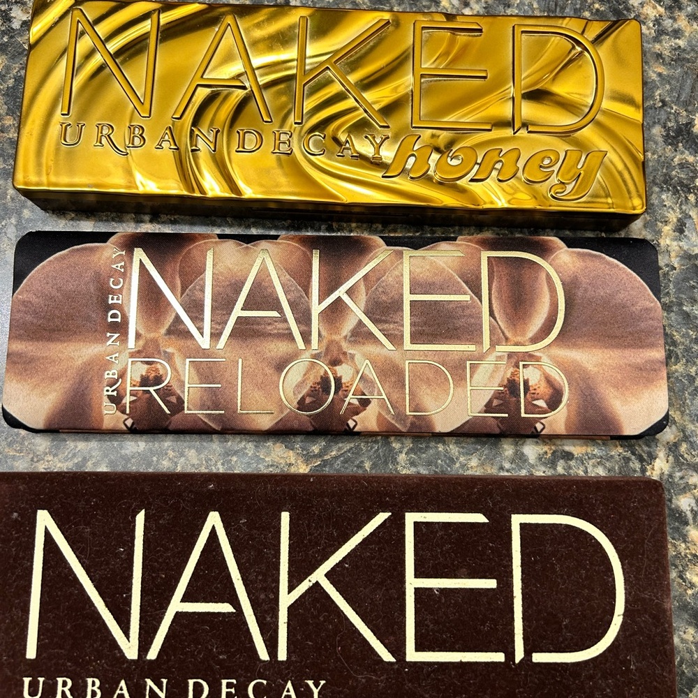 Urban Decay Naked Eyeshadow *Previously Used* Lot - Honey, Reloaded, Original